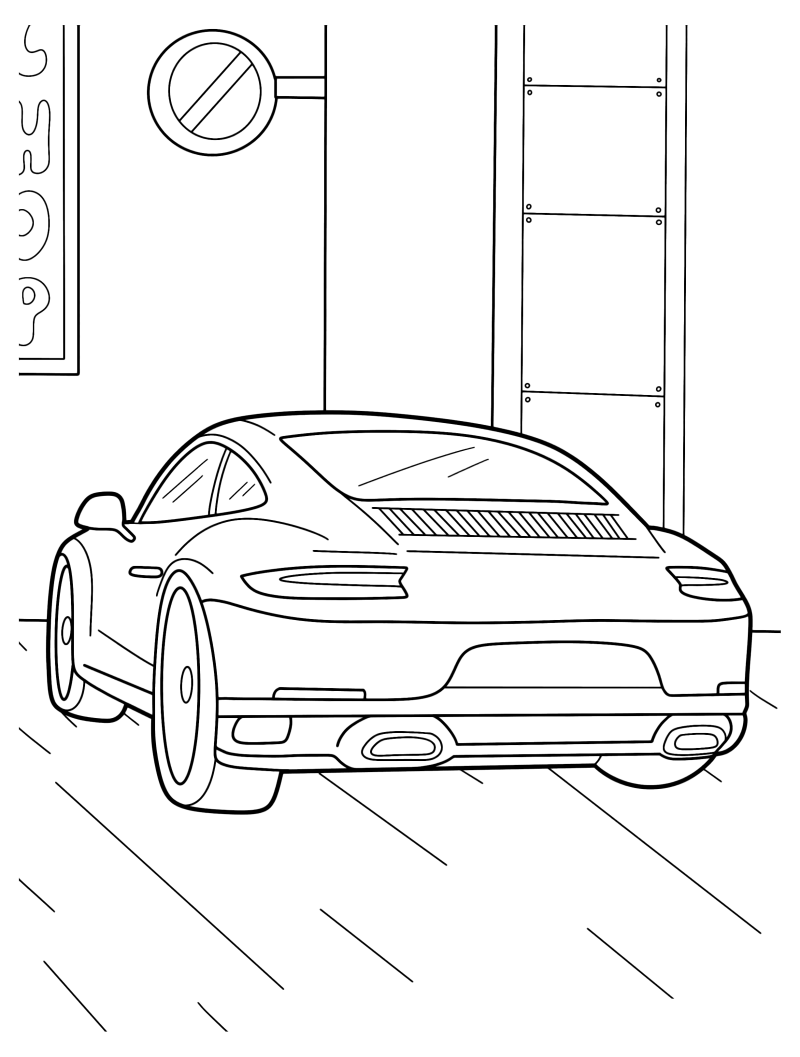 Раскраска - Легковые автомобили - Porsche Taycan