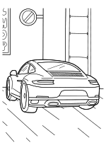 Раскраска - Легковые автомобили - Porsche Taycan