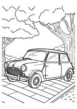 Раскраска - Легковые автомобили - Автомобиль Mini Cooper