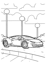 Раскраска - Легковые автомобили - Lamborghini Huracan