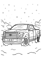 Раскраска - Легковые автомобили - Грузовик Ford F 150