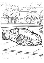 Раскраска - Легковые автомобили - McLaren