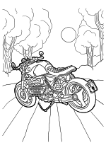 Раскраска - Мотоциклы - Мотоцикл Harley Davidson XLCR