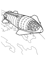 Раскраска - Ракеты - Лунная ракета SpaceX Starship Раскраска - Ракеты - Лунная ракета SpaceX Starship