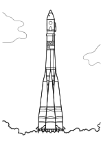Раскраска - Ракеты - Российская ракета Союз Раскраска - Ракеты - Российская ракета Союз