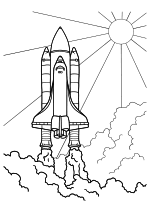 Раскраска - Ракеты - Взлёт Space Shuttle Раскраска - Ракеты - Взлёт Space Shuttle