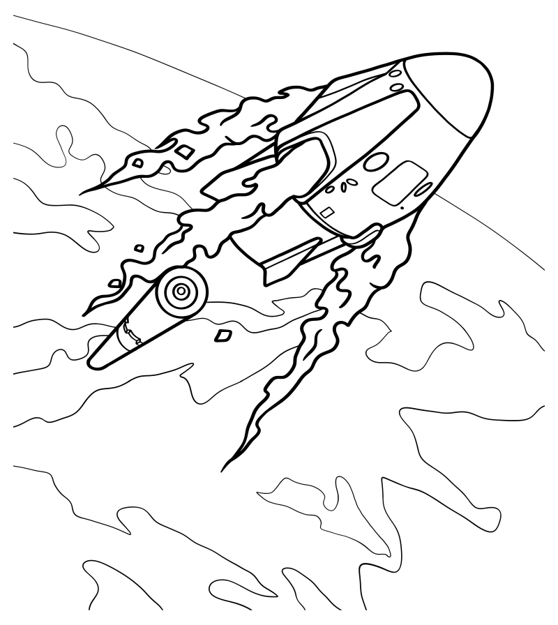 Раскраска - Ракеты - Капсула SpaceX Dragon