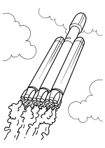 Раскраска - Ракеты - Тяжёлая ракета SpaceX Falcon Раскраска - Ракеты - Тяжёлая ракета SpaceX Falcon