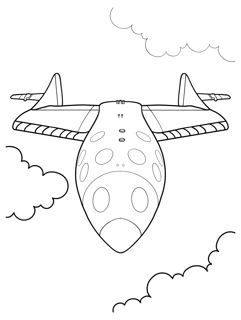 Раскраска - Ракеты - Ракета SpaceShipOne