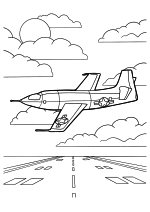 Раскраска - Самолёты - Испытательный самолёт Bell X-1
