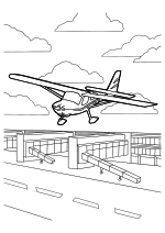 Раскраска - Самолёты - Самолёт Cessna 172