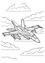 Раскраска - Самолёты - Самолёт армии США F-18