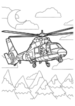 Раскраска - Вертолёты - Вертолёт Airbus Helicopters AS365 Dauphin