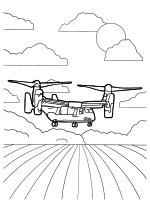 Раскраска - Вертолёты - Вертолёт Bell Boeing V-22 Osprey