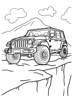 Раскраска - Внедорожники - Jeep Wrangler Rubicon