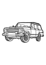 Раскраска - Внедорожники - Jeep Wagoneer