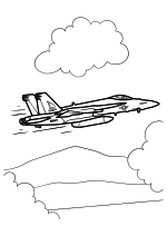 Раскраска - Военные самолёты - Самолёт Boeing F/A-18E/F Super Hornet