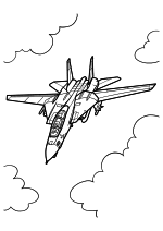 Раскраска - Военные самолёты - Самолёт Grumman F-14 Tomcat