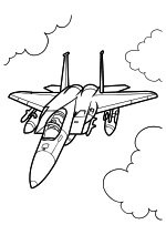 Раскраска - Военные самолёты - Самолёт McDonnell Douglas F-15 Eagle