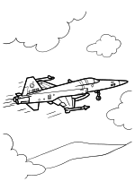Раскраска - Военные самолёты - Высокоскоростной самолёт Northrop F-5