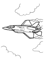 Раскраска - Военные самолёты - Самолёт Lockheed Martin F-35 Lightning II