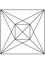 Раскраска - Математические фигуры - Диаграмма Шлегеля для гексадекахора