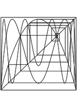 Раскраска - Математические фигуры - Паутинообразная схема логистической карты 1