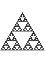 Раскраска - Математические фигуры - Треугольник Серпинского