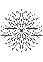Раскраска - Математические фигуры - Апериодическая симметричная разбивка 2