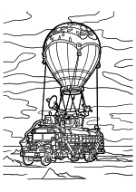 Раскраска - Фортнайт - Боевой автобус