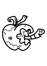 Раскраска - Крокодильчик Свомпи - Большое яблоко