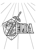 Раскраска - Легенда о Зельде - Логотип Zelda
