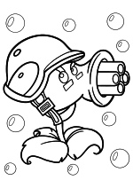 Раскраска - Plants vs. Zombies - Горохомёт Раскраска - Plants vs. Zombies - Горохомёт