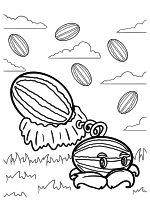 Раскраска - Plants vs. Zombies - Арбузопульта Раскраска - Plants vs. Zombies - Арбузопульта