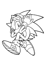 Раскраска - Sonic the Hedgehog - Ёж Соник в наушниках