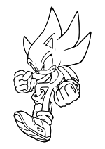 Раскраска - Sonic the Hedgehog - Супер Соник