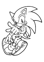 Раскраска - Sonic the Hedgehog - Ёж Соник может быстро бегать