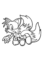 Раскраска - Sonic the Hedgehog - Тейлз умеет летать