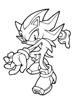 Раскраска - Sonic the Hedgehog - Ёж Шэдоу всегда действует быстро