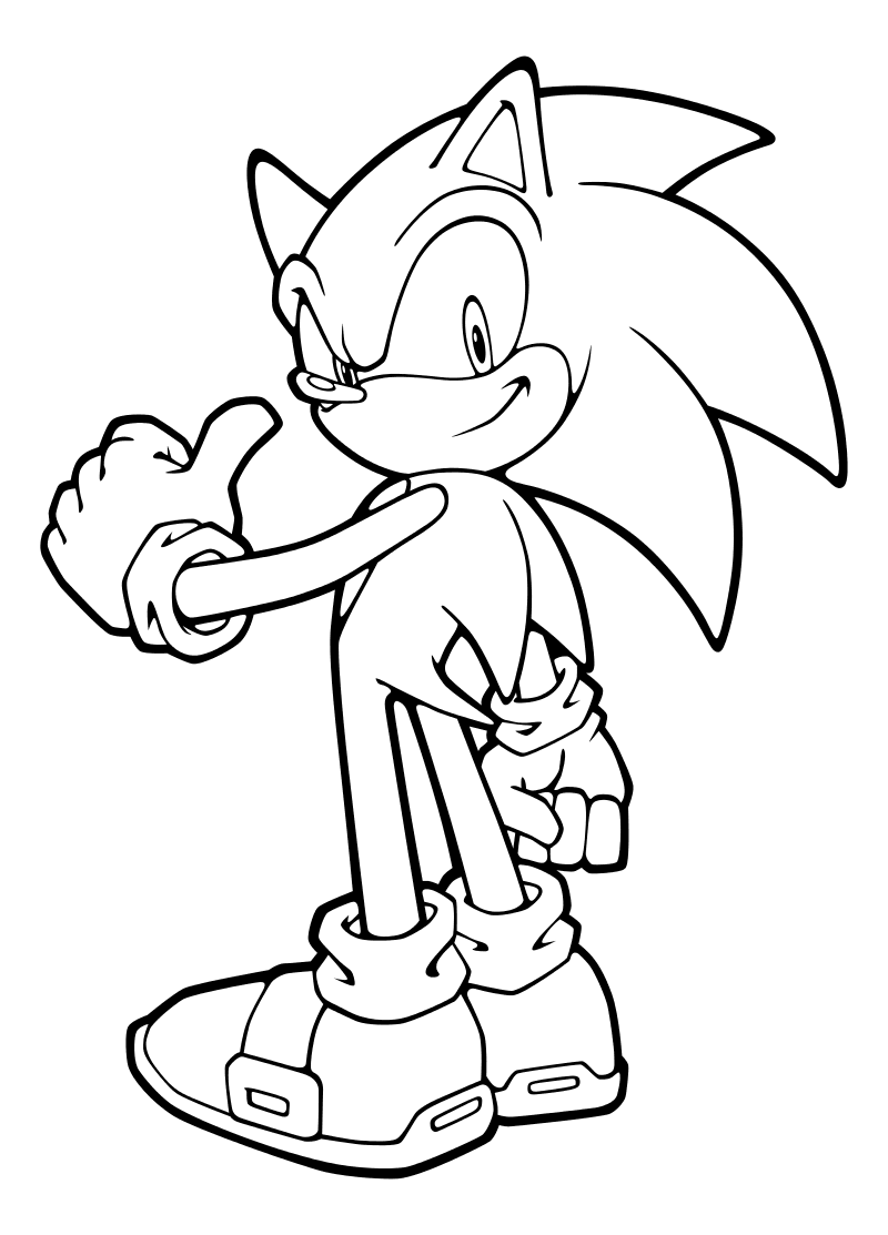 Раскраска - Sonic the Hedgehog - Ёж Соник живёт по своим правилам