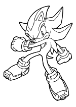 Раскраска - Sonic the Hedgehog - Ёж Шэдоу - серьёзен и умён
