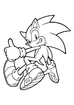 Раскраска - Sonic the Hedgehog - Ёж Соник способен безумно быстро бегать