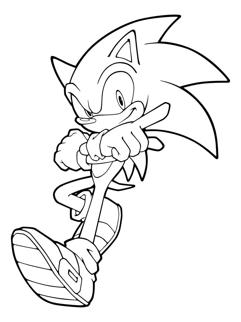Раскраска - Sonic the Hedgehog - Ёж Соник обладает молниеносными рефлексами