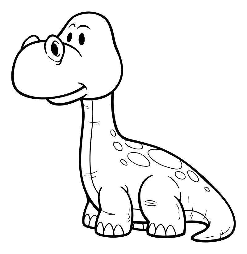 Раскраска - Динозавры - Детёныш апатозавра