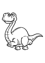 Раскраска - Динозавры - Апатозавр